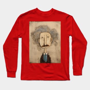 Abstract Einstein Portrait 3 Long Sleeve T-Shirt